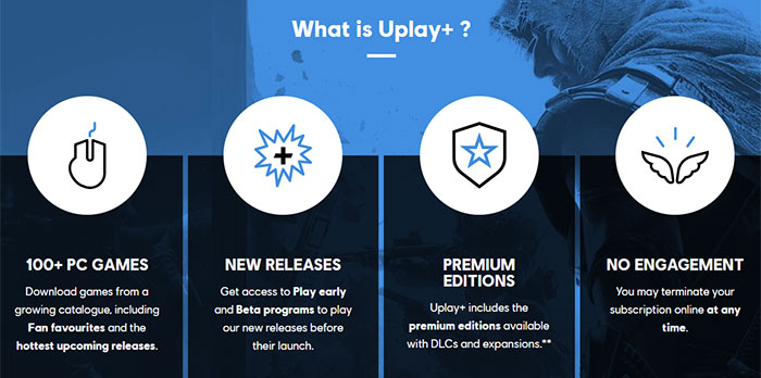 Ubisoft odhalil 108 her pro předplatitele Uplay+