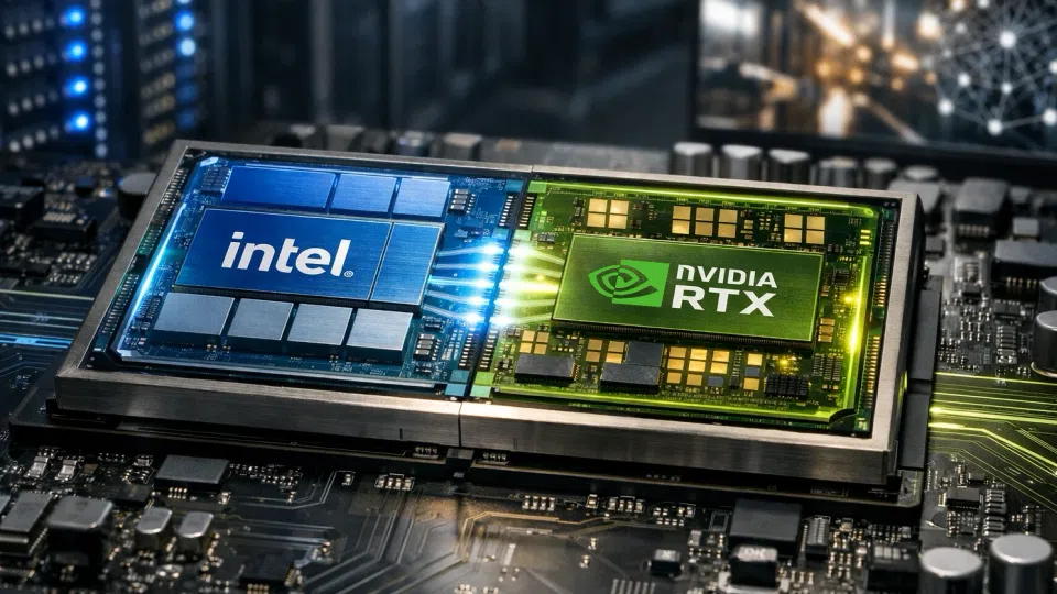 Nvidia-Intel Serpent Lake (AI vizualizace)