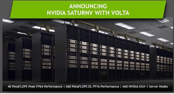 NVIDIA SaturnV: AI superpočítač s GPU Volta