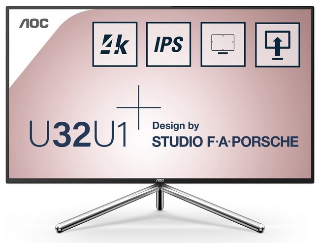 AOC U32U1: 32" LCD navržený Studiem F. A. Porsche