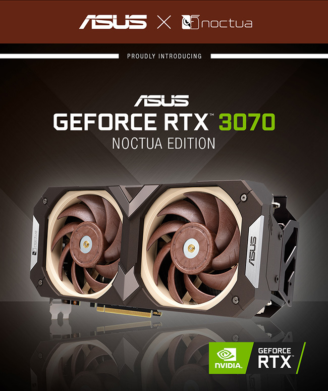 Asus a Noctua představují tiché karty GeForce RTX 3070 Noctua Edition