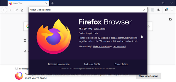 Firefox 75 sbírá data o nastavení výchozího prohlížeče ve Windows