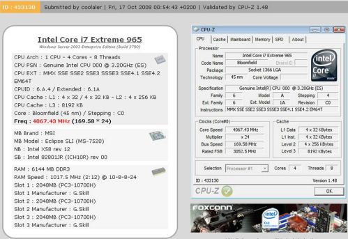 Řada X58 desek na IDF, MSI X58 Eclipse s rekordní propustností RAM
