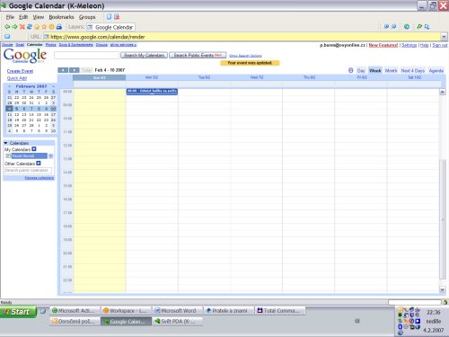 Google Calendar a PDA
