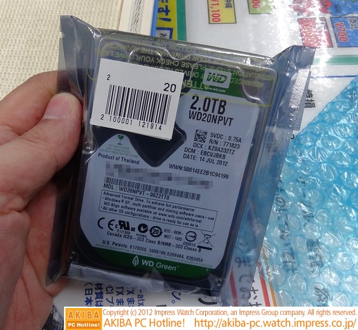 Na trh se dostává 2TB 2,5" WD Green