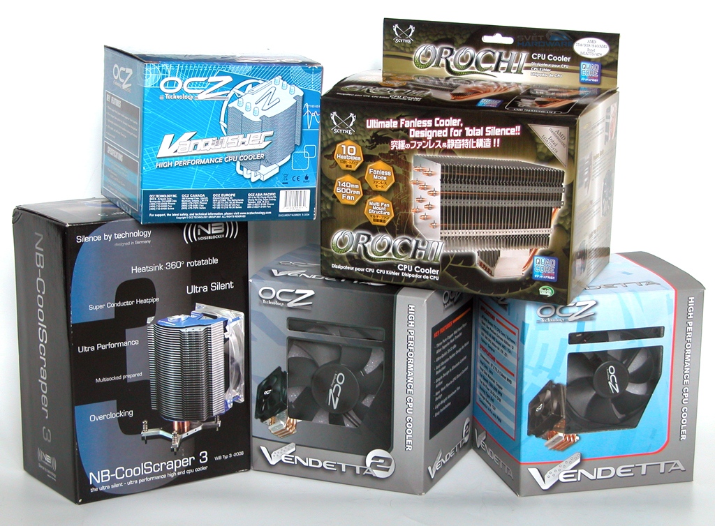 Test 5 CPU chladičů - od 92 mm až po pasiv