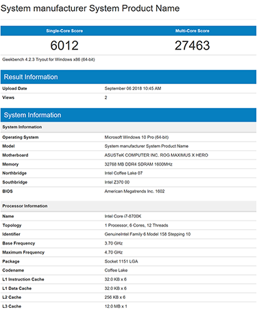 Core i7-9700K se ukázal v Geekbench, jak si stojí vedle i7-8700K?