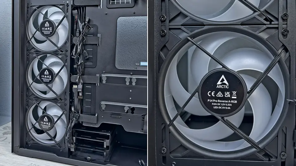 Ventilátory Arctic P12/P14 Pro Reverse A-RGB