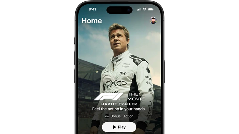 Apple uvedl haptický trailer k filmu F1 The Movie: zažijte vibrace formulí na vlastní ruce