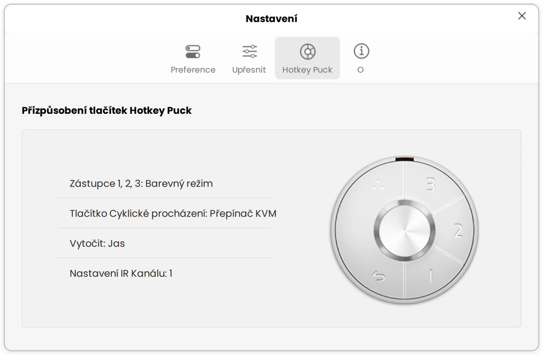 BenQ PD2730S - DisplayPilot 2 (nastavení HotKey Pucku)