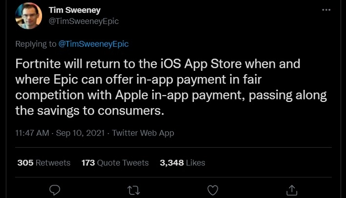 Apple musí vývojářům umožnit využívat své způsoby plateb, Epic není spokojen