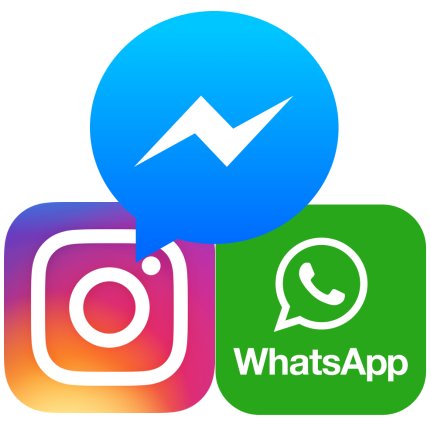 Logo WhatsApp, Messenger, Instagram