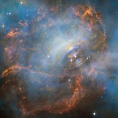 Hubble se znovu podíval do působivé Krabí mlhoviny