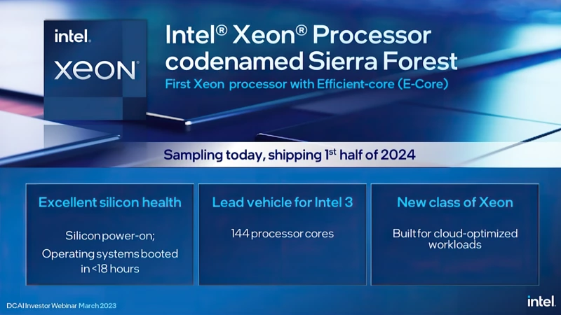 Intel oznamuje 144jádrový Xeon Sierra Forest s E-Core i další modely