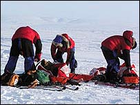 Team Fujitsu during the race