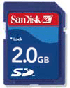 SanDisk 2GB Secure Digital card