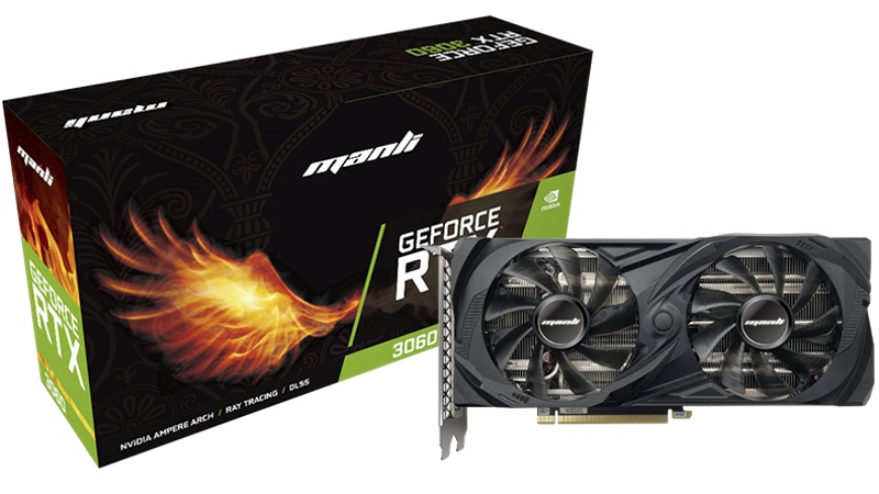 Manli uvedlo 8GB GeForce RTX 3060 se 128bitovou sběrnicí