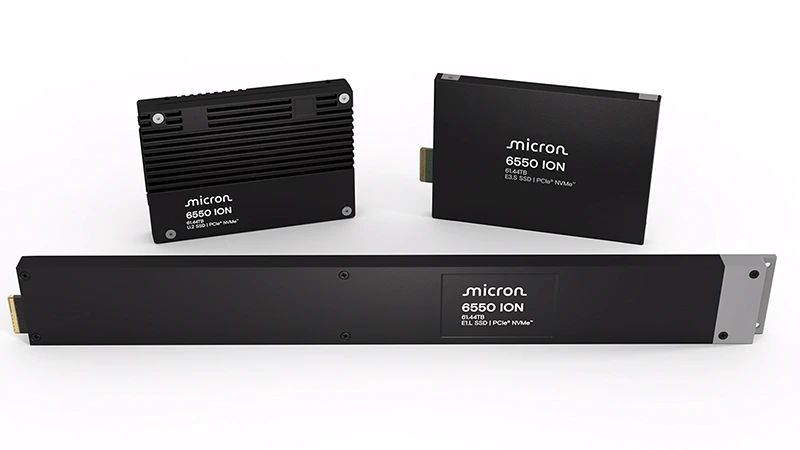 Micron uvedl SSD 6550 ION s kapacitou až 61,4 TB