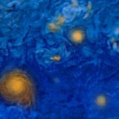 Nové fotografie od Juno: Jupiter maluje jako van Gogh