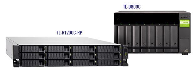 QNAP TL-D800C a TL-R1200C-RP