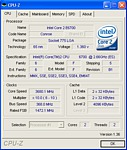 Screenshot CPU-Z - max. přetaktování Core 2 Duo E6700 při napětí 1.400 V