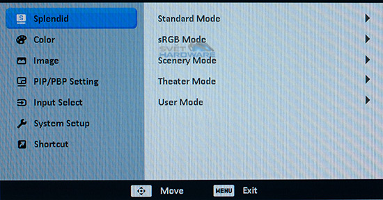  - OSD menu fotografie