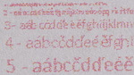 Detail - barevný text / běžný papír / úsporná