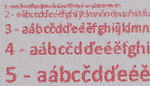 Detail - barevný text / běžný papír / normální