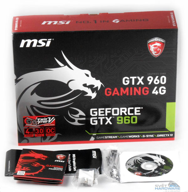 MSI GTX 960 Gaming 4G box