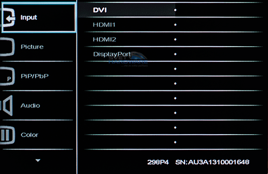 Philips 298P4QJEB podoba OSD menu