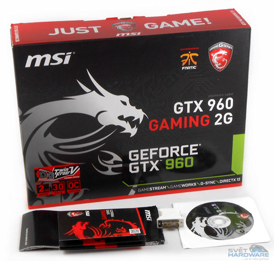 MSI GTX 960 Gaming krabice