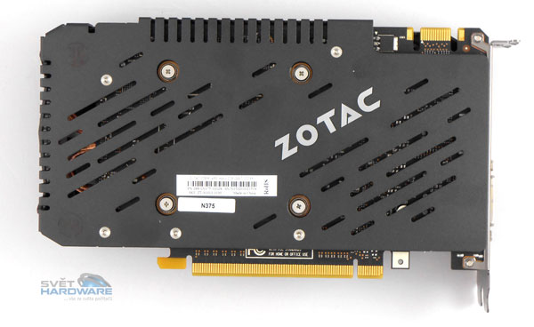 Zotac GeForce GTX 960 AMP! zadní strana