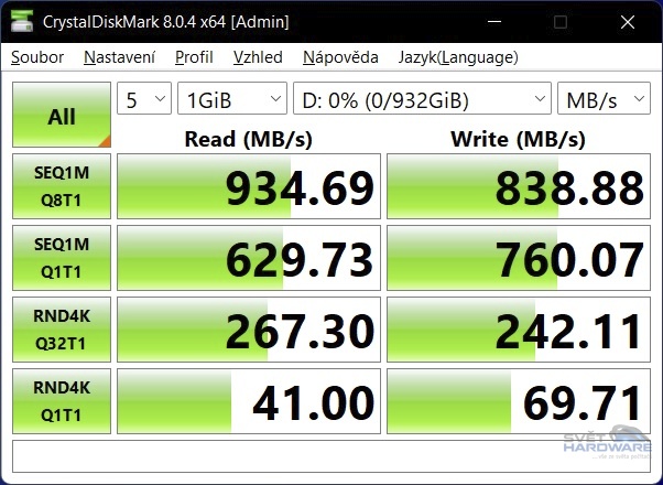 WD_Black D30 1TB CrystalDiskMark