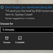 Slíbili jste někomu něco v e-mailu? Cortana vám to připomene