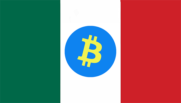 Mexiko Bitcoin vlajka