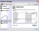 HotSync Manager - nastavení